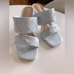 Madden Girl woven heeled sandal. 6.